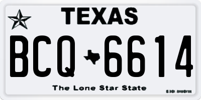 TX license plate BCQ6614