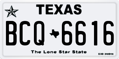 TX license plate BCQ6616