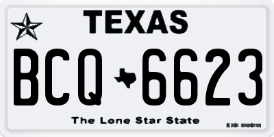 TX license plate BCQ6623