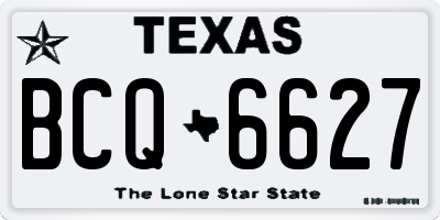 TX license plate BCQ6627