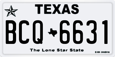 TX license plate BCQ6631
