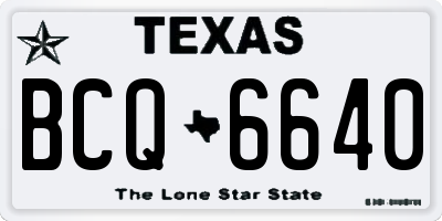 TX license plate BCQ6640