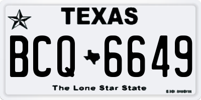 TX license plate BCQ6649