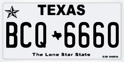 TX license plate BCQ6660