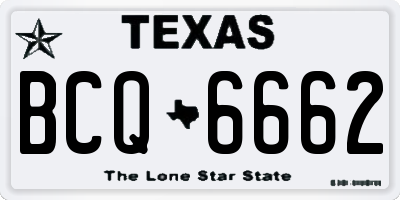 TX license plate BCQ6662