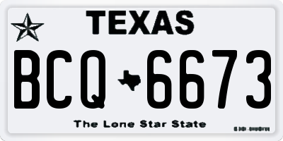 TX license plate BCQ6673