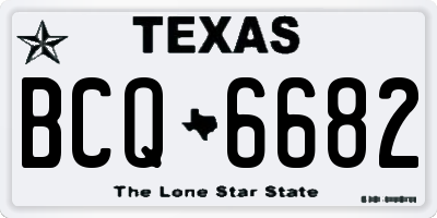 TX license plate BCQ6682