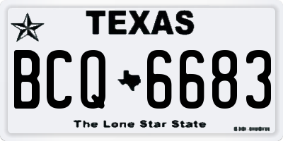 TX license plate BCQ6683