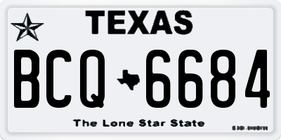 TX license plate BCQ6684