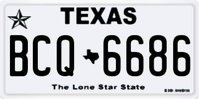 TX license plate BCQ6686