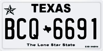 TX license plate BCQ6691