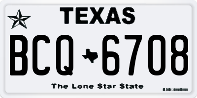 TX license plate BCQ6708