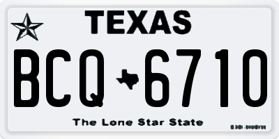 TX license plate BCQ6710