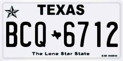 TX license plate BCQ6712