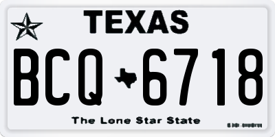 TX license plate BCQ6718