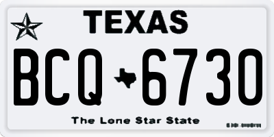 TX license plate BCQ6730