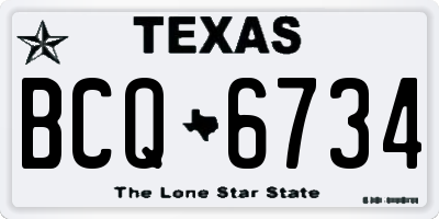 TX license plate BCQ6734