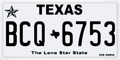 TX license plate BCQ6753