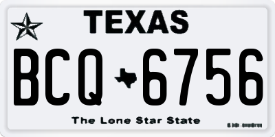 TX license plate BCQ6756