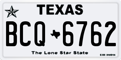 TX license plate BCQ6762