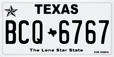 TX license plate BCQ6767