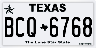 TX license plate BCQ6768