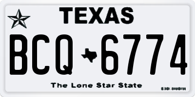 TX license plate BCQ6774
