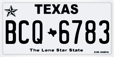 TX license plate BCQ6783