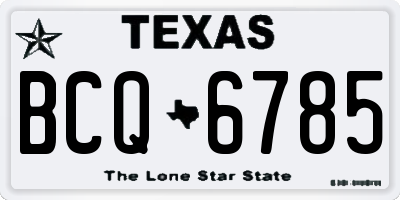TX license plate BCQ6785