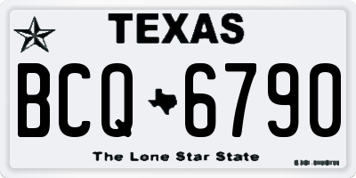 TX license plate BCQ6790