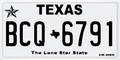 TX license plate BCQ6791