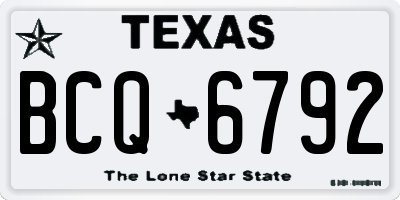 TX license plate BCQ6792