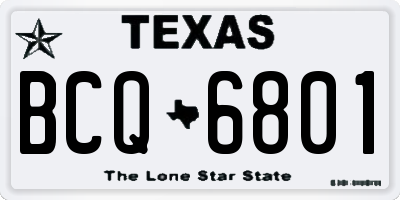 TX license plate BCQ6801