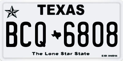 TX license plate BCQ6808