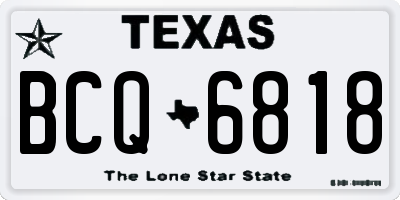 TX license plate BCQ6818