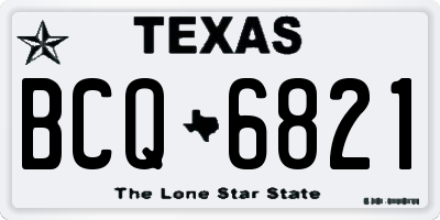 TX license plate BCQ6821