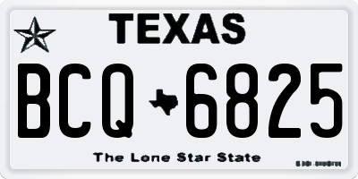 TX license plate BCQ6825