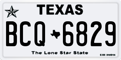TX license plate BCQ6829