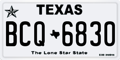 TX license plate BCQ6830
