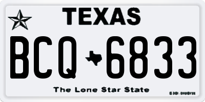 TX license plate BCQ6833