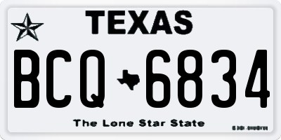 TX license plate BCQ6834