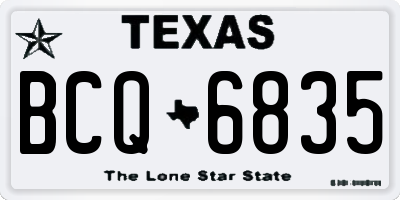 TX license plate BCQ6835