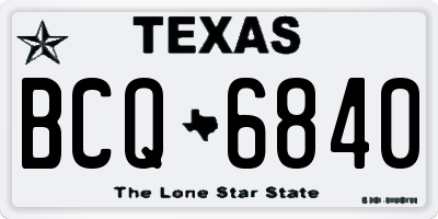 TX license plate BCQ6840