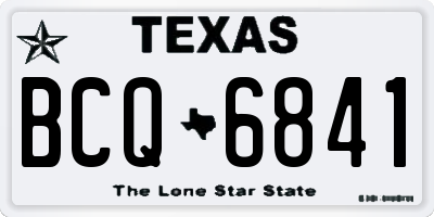 TX license plate BCQ6841