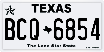 TX license plate BCQ6854