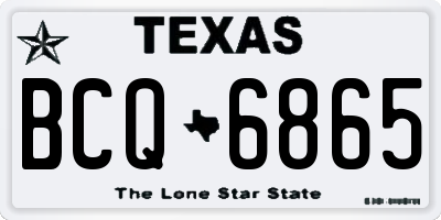 TX license plate BCQ6865