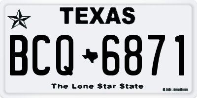 TX license plate BCQ6871