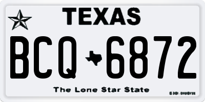 TX license plate BCQ6872