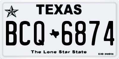TX license plate BCQ6874