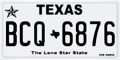 TX license plate BCQ6876